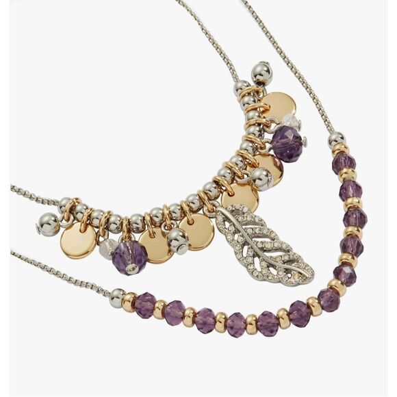 Alex and Ani Feather Bolo Bracelet Two Tone Purple slider GIFT SET NWT - Picture 4 of 5